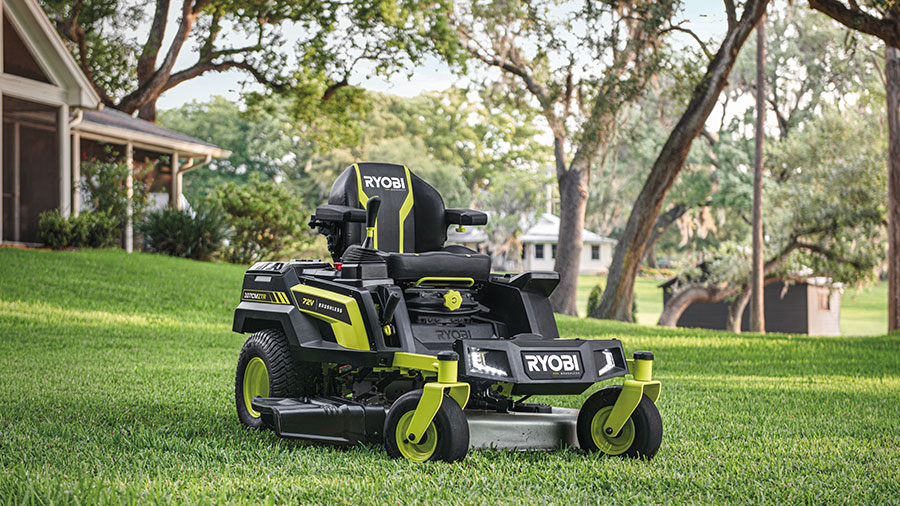 Tondeuse sur batterie Rider Zero-Turn RY72ZTRX107-210 107 cm 72 V Ryobi Tondeuse sur batterie Rider Zero-Turn RY72ZTRX107-210 107 cm 72 V Ryobi